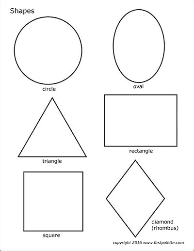 printable geometric shapes  printable templates