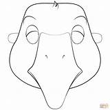 Goose Mask Coloring Printable Pages Masks Supercoloring Animal Kids Cartoons Drawing Crafts Categories sketch template