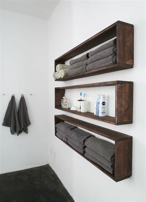 diy bathroom shelves  increase  storage space