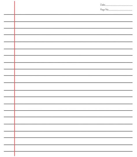 lined paper template