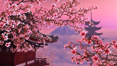 hd wallpaper mount fuji japan animated wallpaper sakura