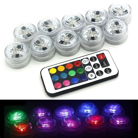 pcslot cr battery operated cm mini rgb led submersible floralyte waterproof led light