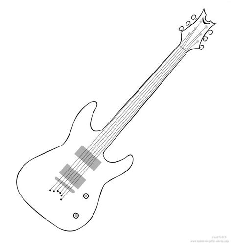guitar coloring page kid camp work ideas pinterest guitars