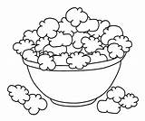 Popcorn Coloring Pages Printable Bowl Kids Print Color Food Drawing Sheets Getdrawings Coloringhome Popular Coloringkidz Colouring sketch template