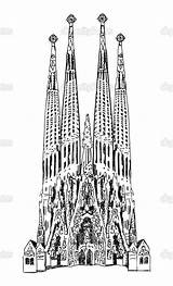 Sagrada Gaudi sketch template