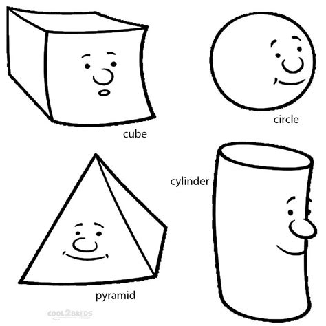 printable shapes coloring pages  kids