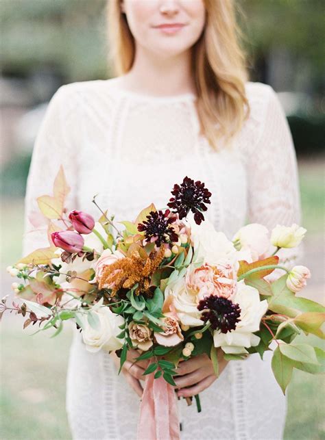 outdoor fall wedding inspiration by christine donee