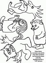 Wild Things Where Coloring Pages Printable Craft Teaching Crafts Book Great Characters Activities Kindergarten Books Classroom Sendak Maurice Thing Dust sketch template