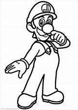 Luigi Coloring sketch template
