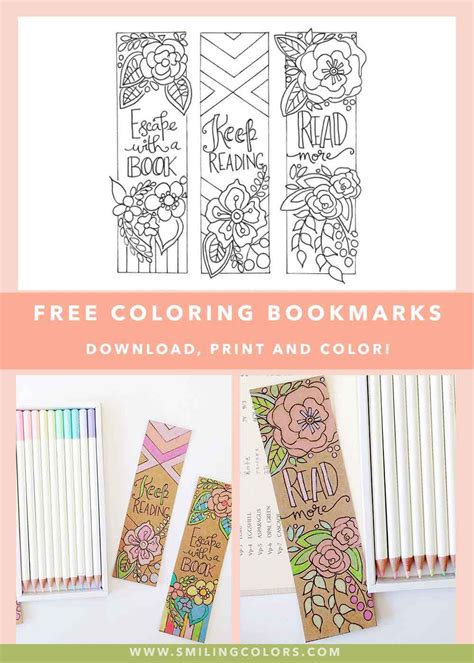 bookmarks printable  bookmarks  color  adults  kids book