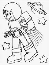 Astronaut Coloring Community Helpers Pages Space Kids Astronout Girl Colouring Cartoon Printable Drawing Astronot Preschool Color Print Book Kartun sketch template