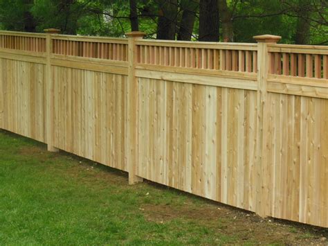 A Natural Wood Cedar Privacy Fence Featuring Tongue And Groove Privacy