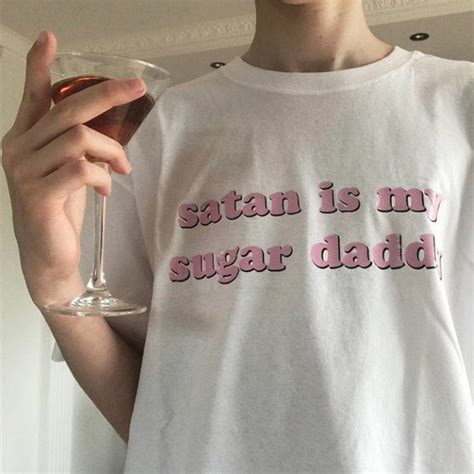 satan is my sugar daddy t shirt pink tumblr inspired