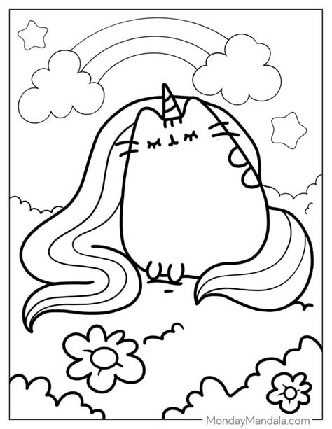 collection  newest pusheen coloring pages   print