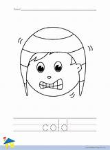 Cold Worksheet Coloring Worksheets Feelings Feeling Thelearningsite Info sketch template