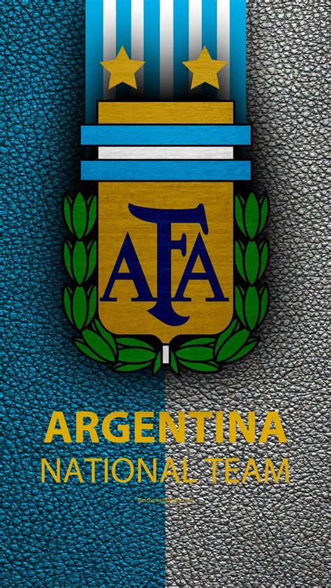 argentina equipo nacional de fútbol 4k textura de cuero emblema