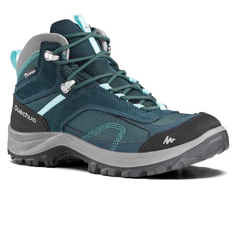 quechua  decathlon womens mh mid waterproof hiking shoes