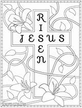 Coloring Risen Jesus Pages Easter Printable Resurrection Colouring Sheets Adult Cross Book Choose Board Favecrafts sketch template