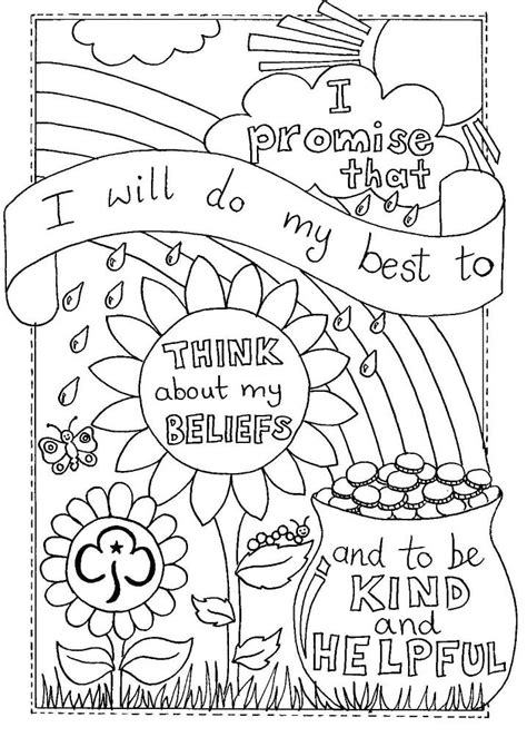daisies girl scout coloring page  printable coloring