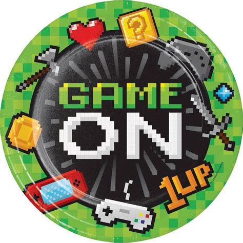 ct video game dinner plates video game party paper plates party engagement party games