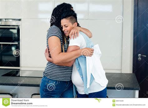 Lesbian Couple Embracing Each Other Stock Image Image Of Hair