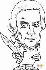 Jefferson Thomas Coloring Pages Sheets Presidents American sketch template