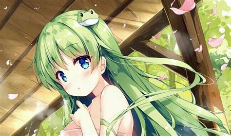 kawaii green anime girl anime wallpaper hd