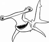 Nemo Shark Dory Buscando Darla Disneyclips Coloringhome sketch template
