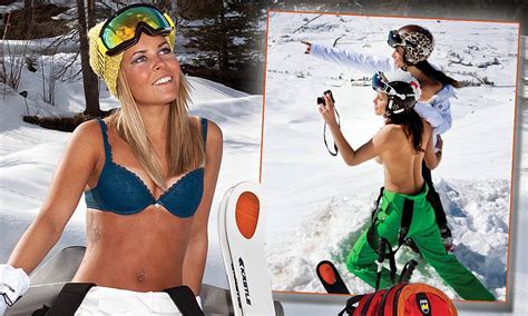 ice maidens ski instructors peel off their thermals for raunchy calendar shoot in the snow