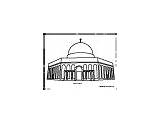 Dome Rock Coloring Mosque sketch template
