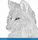 Zentangle Coloring Stylized sketch template