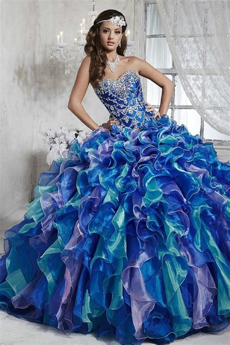 Sexy 2017 Royal Blue Quinceanera Dresses Ball Gown Beaded