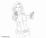 Widow Pages Coloring Template Superhero Sketch sketch template