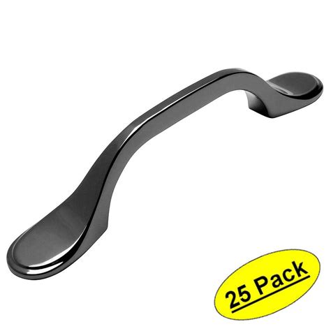 25 Pack Cosmas Cabinet Hardware Black Nickel Pulls 9533bn Ebay