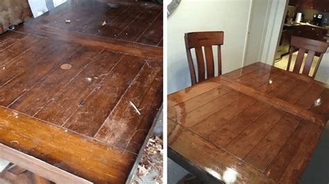 redditor restores  wooden dining table    glory