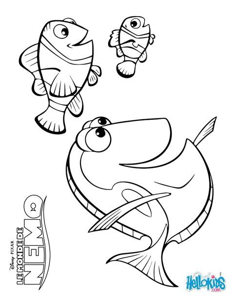 nemo marlin coloring pages coloring pages