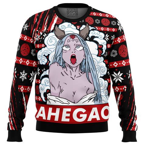ahegao kaguya naruto ugly christmas sweater anime ape