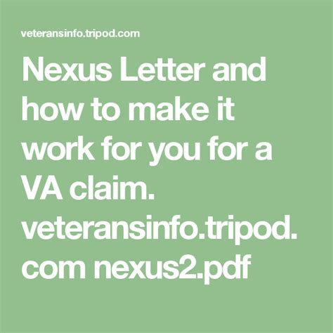 va claim nexus letter aaron