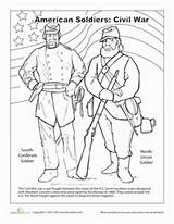 Coloring Pages Soldier Confederate Getcolorings sketch template