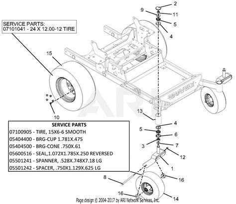 gravely    pro turn  parts diagram  casters