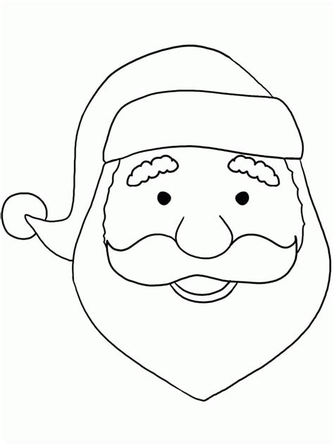 santa claus face   beard coloring page coloring home