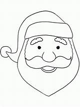 Santa Face Claus Drawing Coloring Template Printable Line Sketch Draw Easy Step Christmas Clipart Beard Pages Holiday Popular Cartoon Colorings sketch template