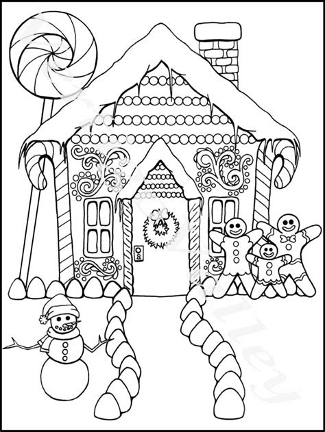 digital  christmas coloring pages  candy set etsy