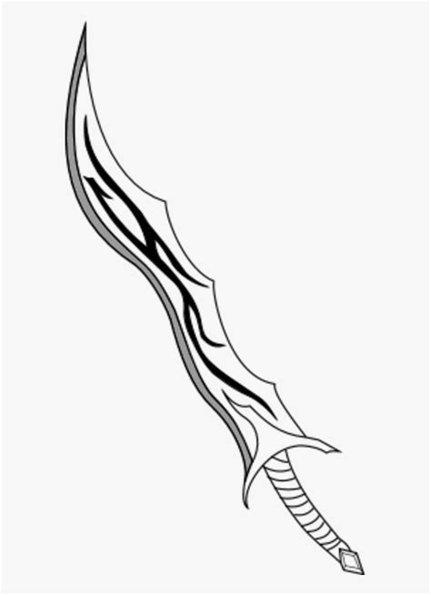 drawn outline pencil  cool sword drawings hd png  kindpng