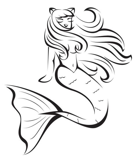 Mermaid Black White By White Tigress 12158 I Fucking Love Coloring