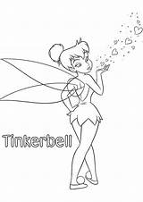 Tinkerbell Coloring Pages Disney Printable Print Clip Tinker Bell Coloringkids sketch template