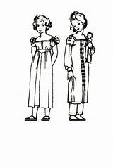 Children 1810 Fashion Girls Clothing Costume 1820 History 1815 Fashions sketch template