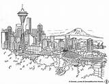 Seattle Skyline Sketch Drawing City Coloring Pages Sketches Template Google Money Search Classroom Auction Paintingvalley Pinnwand Auswählen Choose Board Hand sketch template