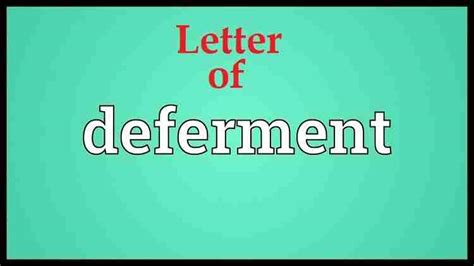 sample letter  deferment  semester admission  annual leave