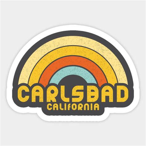 retro carlsbad california carlsbad sticker teepublic